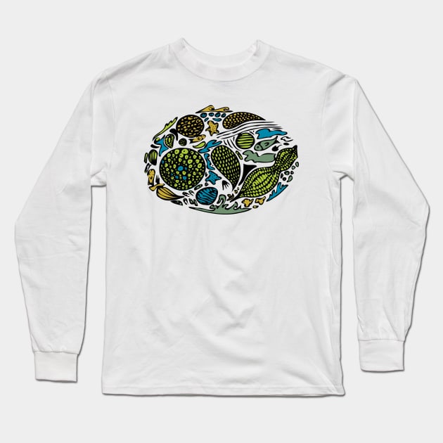 The sea circles of life Long Sleeve T-Shirt by stephenignacio